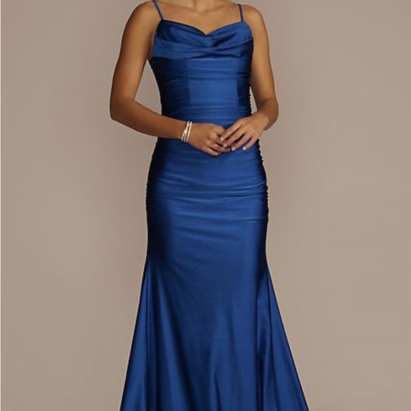 ROYAL BLUE PROM DRESS - Picture 4 of 4